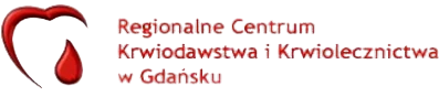 Logo Regionalnego Centrum Krwiodawstwa i Krwiolecznictwa Gdańsk – współpraca z Kliniką Sznurkowski